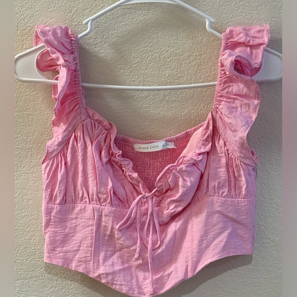 Altard State | Pink Corset-Style Top - M